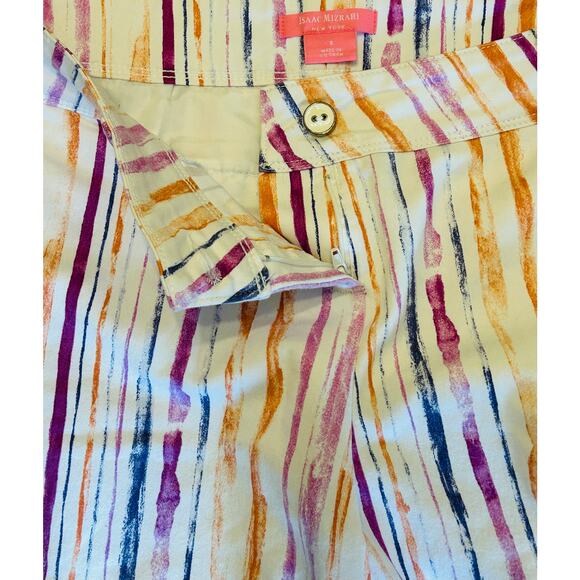 Isaac Mizrahi Shorts‎ Women’s 8 Colorful Striped Tailored Cotton Casual - Picture 7 of 7